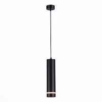 Светильник подвесной LED ST115.443.12 ST-Luce чёрный 1 лампа, основание чёрное в стиле хай-тек современный трубочки